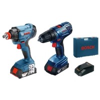 Аккумуляторный ударный гайковерт + шуруповерт Bosch GDX 180 LI + GSR 180 LI
